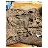 brown M cardigan with dress set