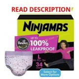 Ninjamas Girls Bedwetting Underewar, L