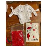 2ct baby shirts 0-3 months, red fishnets