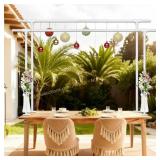 2ct Beyeutao White Table Rod Stand with Clamps