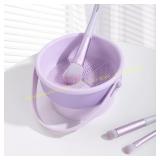 MSQ 3-in-1 Silicone Brush Cleaner Mat Orange