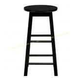 2ct Black Wood Kitchen Counter Stools 13x13x29