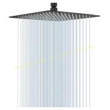 Shower Head 12" Rainfall Matte Black