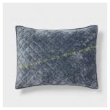 Threshold Velvet Quilt Sham Slate - 46 chars