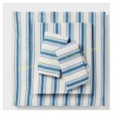 Room Essentials Twin TXL Sheet Set Ivory/Navy