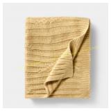 Tan Cable Rib Throw - 50x60" Studio McGee