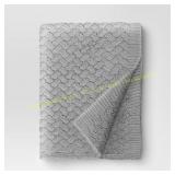 Threshold Chunky Chenille Throw Blanket Gray