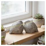 Cynkeyee Modern Farmhouse Bird Figurines Set 2