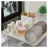 Buruis Dish Drying Rack, White, Large Capacity