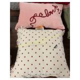 2ct valentines themed throw pillows