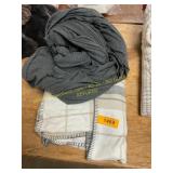 Top sheet (unknown size) & Throw blanket
