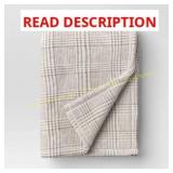 Threshold Glen Plaid Throw Blanket Gray/Ivory