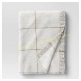 Threshold Windowpane Boucle Throw Blanket