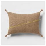 Threshold Tweed Throw Pillow Natural Brown