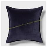 Velvet Oblong Pillow Navy - Threshold Cotton
