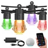 XMCOSY+ 96FT Smart Outdoor Lights, RGB+CWIC