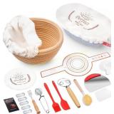 Sourdough Starter Kit: Jars & Banneton Set (2)