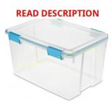 Sterilite 54-Quart Gasket Box with Lid, Blue 4ct