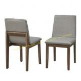 TMS Winslow Dining Chair Set, Gray/Walnut