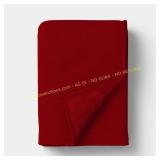 Gauze Throw with Cozy Reverse Red - Threshold