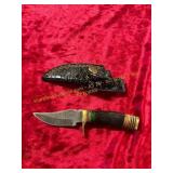 Damascus Knife with Sheath