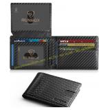 RUNBOX Slim RFID Leather Wallet with 2 IDs