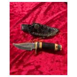 Damascus Knife with Sheath