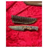 Damascus Knife with Sheath