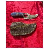 Damascus Knife with Sheath