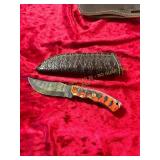 Damascus Knife with Sheath