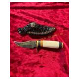 Damascus Knife with Sheath
