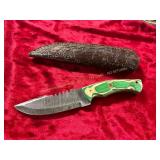 Damascus Knife with Sheath