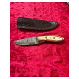Damascus Knife with Sheath