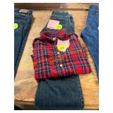 Boys 10 Slim Jeans + Boys M Flannel Shirt
