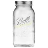 2ct 1 Ball 64oz Wide Mouth Half Gallon Mason Jar