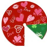 Valentine s Tree Skirt   Double-Sided Love