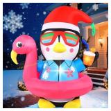 Penguin Inflatable Outdoor Decoration 5FT LED