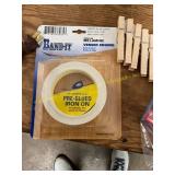 Staples Veneer Edging Cord & Clothespins