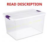 Sterilite 66 qt Clear Latch Box Stackable 4ct