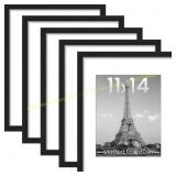 upsimples 11x14 Picture Frame Set of 5, Black