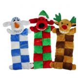 3ct Loofa Plush Christmas Squeakin Toy 12"