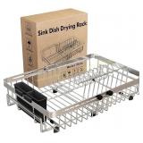 Majalis Dish Drying Rack in Sink, Silver