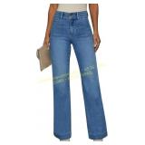 Jeans for Women: Wide Leg High Waisted Denim size