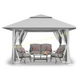 Crown Shades 13x13 Pop Up Gazebo Gray