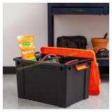 19 Gal Store-It-All Tote with Orange Lid