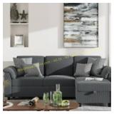 L Shaped 3Seater Sofa w/ Stool ?Complete