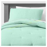 Pillowfort Seersucker Kids Comforter Set Mint