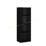 4-Shelf, 47 in. H Black Bookcase