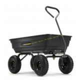Gorilla Carts Black Poly Garden Cart, 600 lb