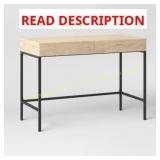 Loring Wood Writing Desk with Drawers Oak